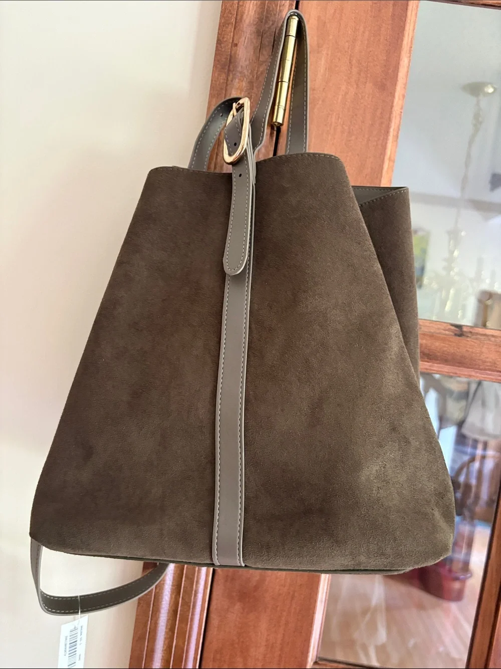 Old Navy Medium Carrie Tote Bag- Olive Suede NWT